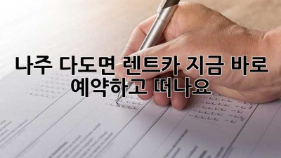 나주 다도면 렌트카📱 지금 바로 예약하고 떠나요! 🚗💨