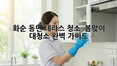 화순 동면 테라스 청소 : 봄맞이 대청소 완벽 가이드